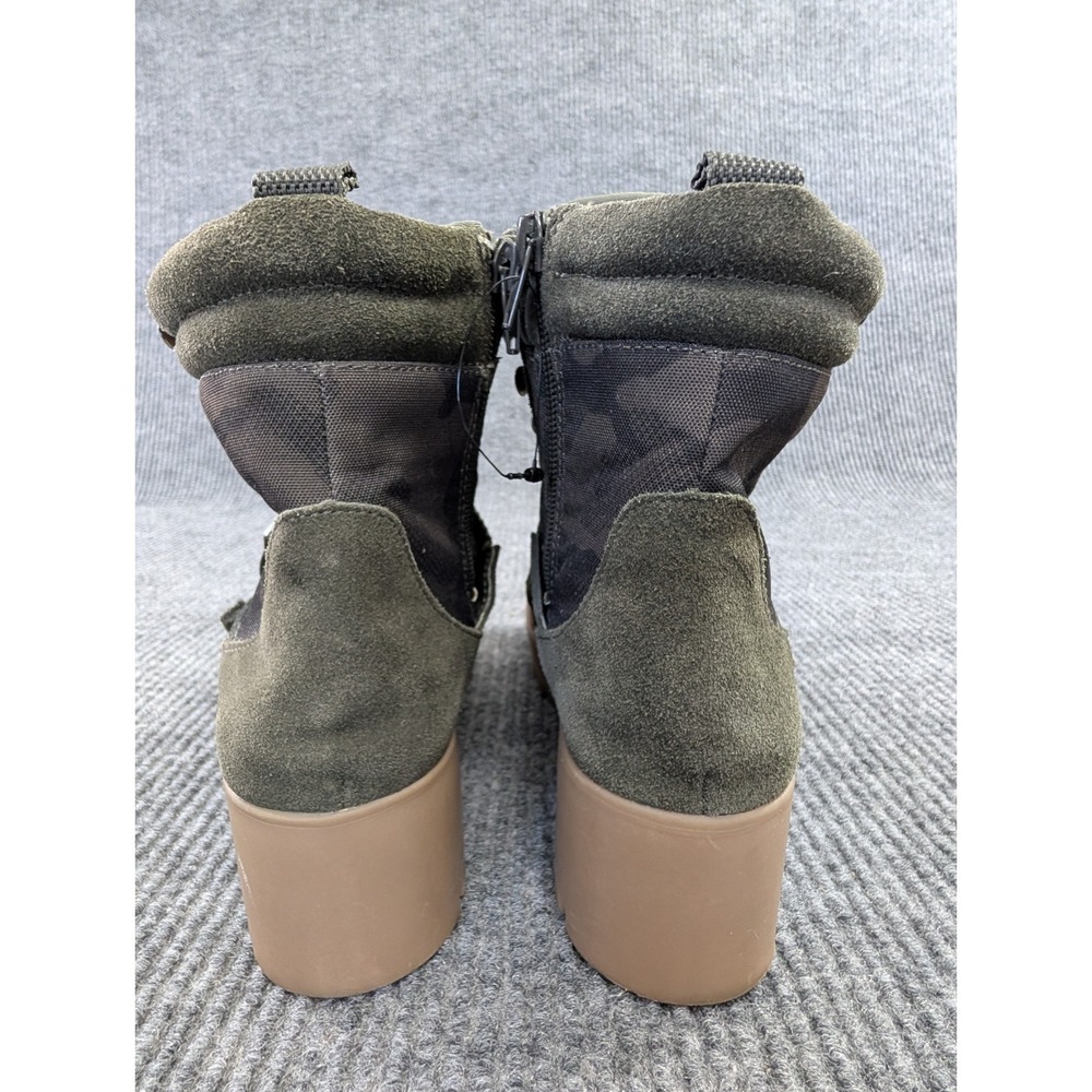 Steve Madden Nayra Combat Platform Ankle Boots Womens 7.5 Green Camo Streetwear - Picture 4 of 9